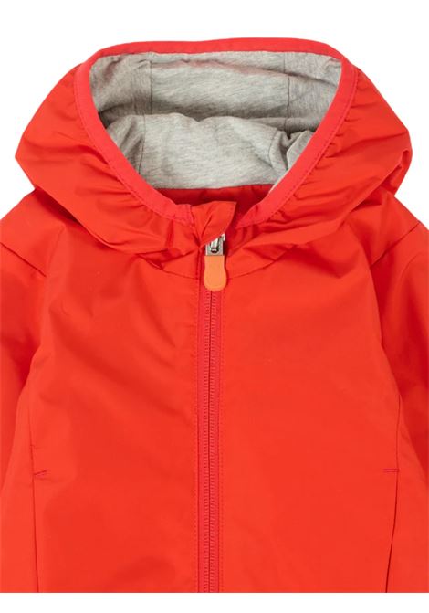 Giubbino neonato rosso con cappuccio SAVE THE DUCK | I30006X/DEBROSSO